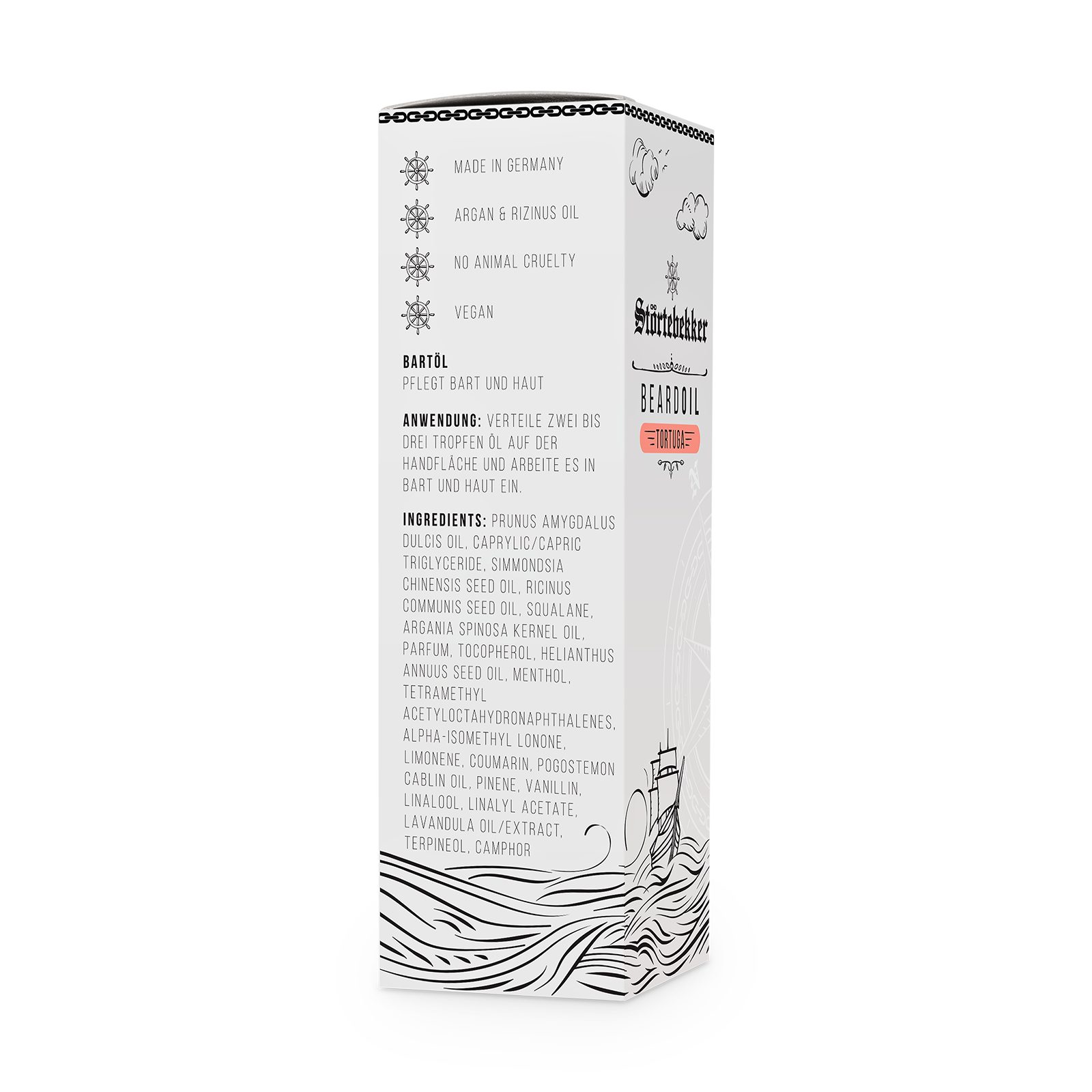 Störtebekker Bartöl für die tägliche Bartpflege - Vegan - angenehmer Duft (50 ml), gepflegter Bart ohne Juckreiz