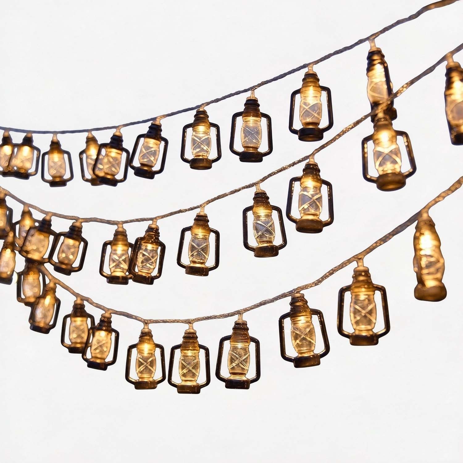 nsihing LED-Lichterkette 20 LED Campinglichter solarbetrieben,Mini-Kerosinlampe