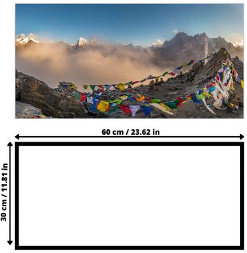 Victor (Zenith) Leinwandbild Leinwandbild \"Tibet Gebetsfahne\" - Größe: 30 x 60 cm, Symbole, in 30x60 cm, Wandbild Leinwand Kultur, Bild Wohnzimmer