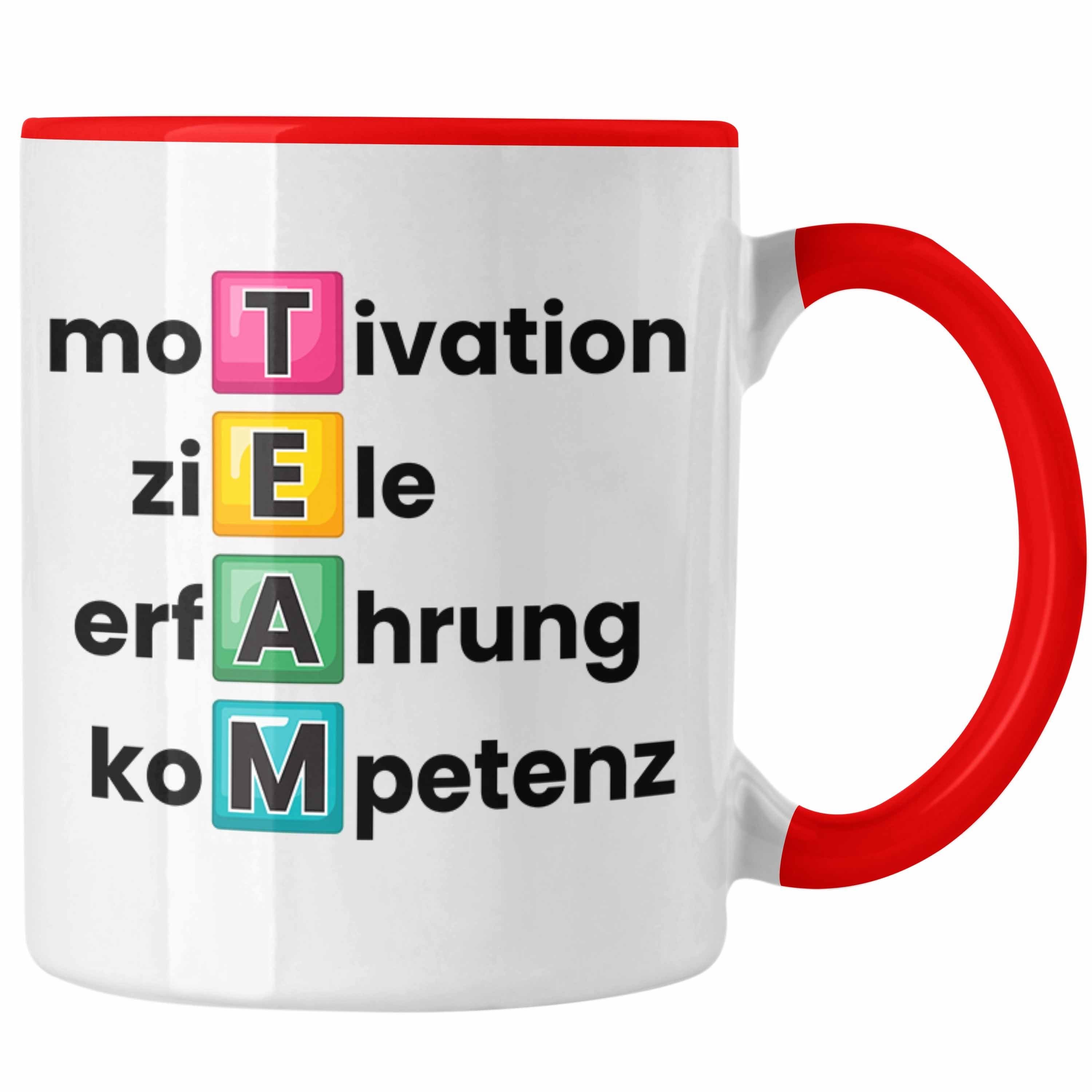 Trendation Tasse Tasse Motivierendes Geschenk für das Team Spruch Rot