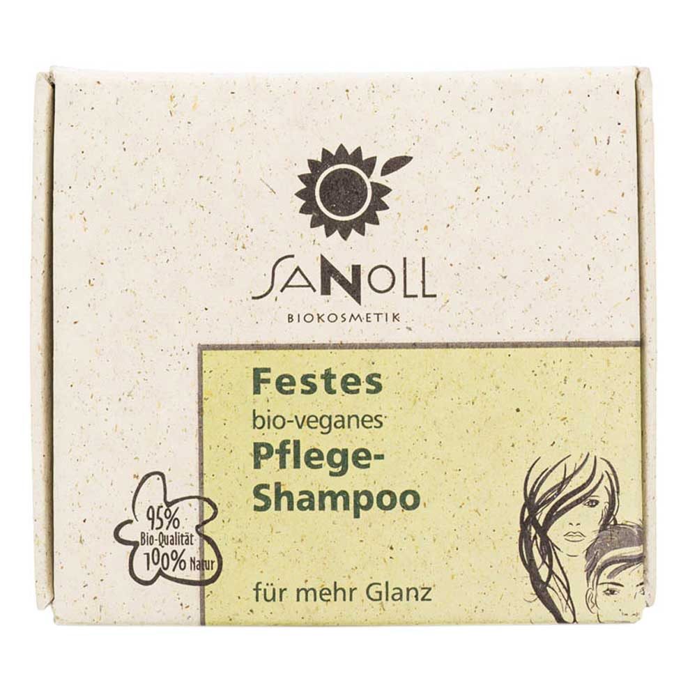 Sanoll Festes Haarshampoo Festes Pflege-Shampoo - mehr Glanz 60g
