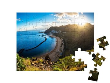 puzzleYOU Puzzle Strand las Teresitas, Teneriffa, Spanien, 48 Puzzleteile, puzzleYOU-Kollektionen Spanien