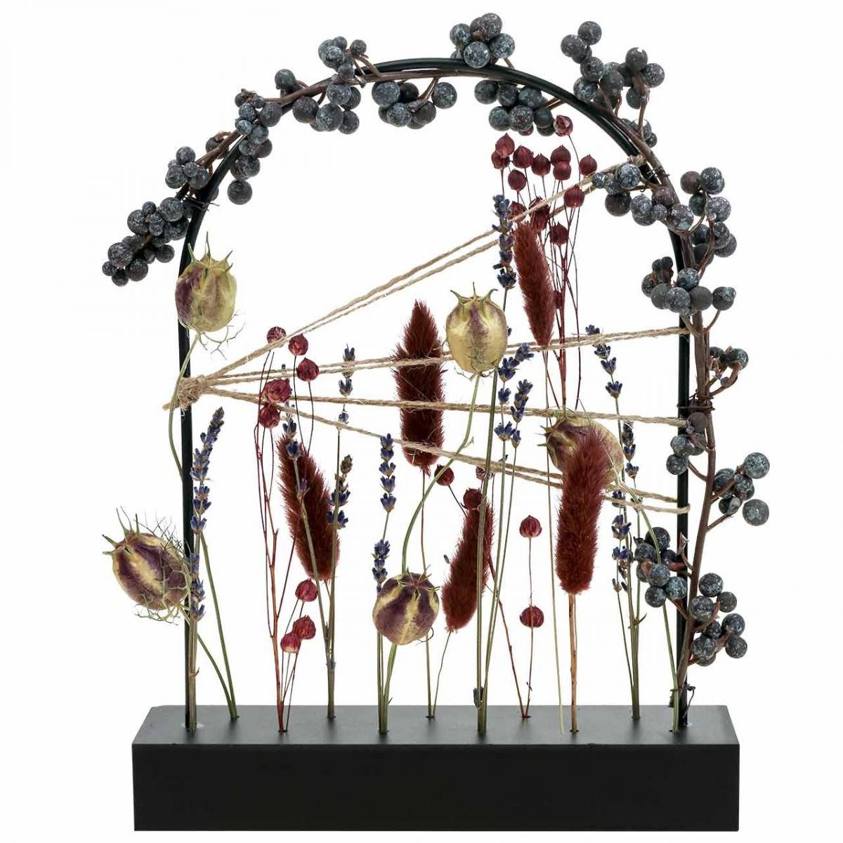 Florists Products Dekokorb Trockenblumen Holzleiste Bogen Deko Flowerboard 25×20