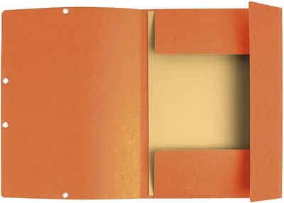 EXACOMPTA Aktenmappe Sammelmappe mit Gummizug 3 Klappen DIN A4 orange (20-tlg)