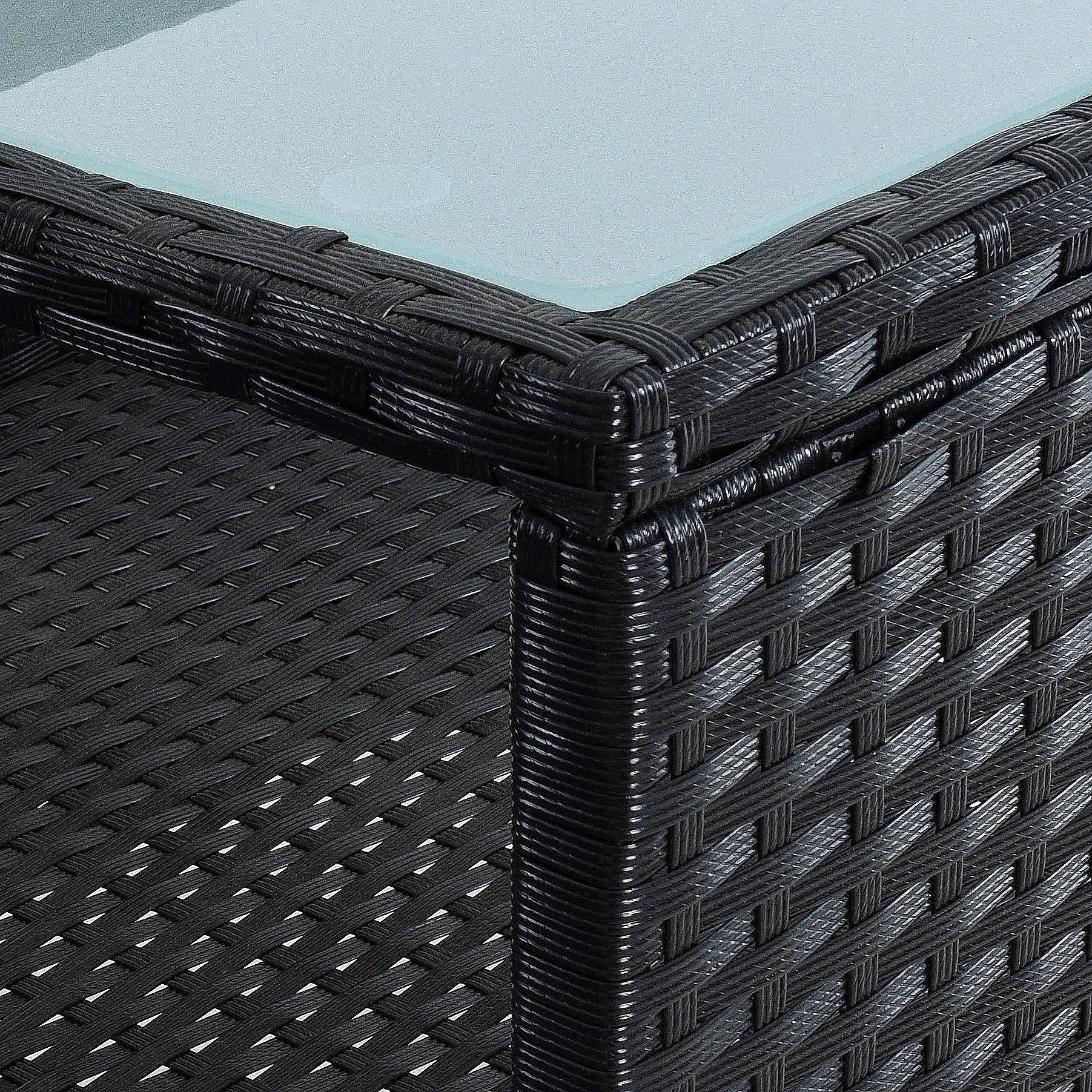 ESTEXO Sitzgruppe Polyrattan Gartenbank Rattan Sitzbank 2-Sitzer Gartenmöbel Balkonmöb