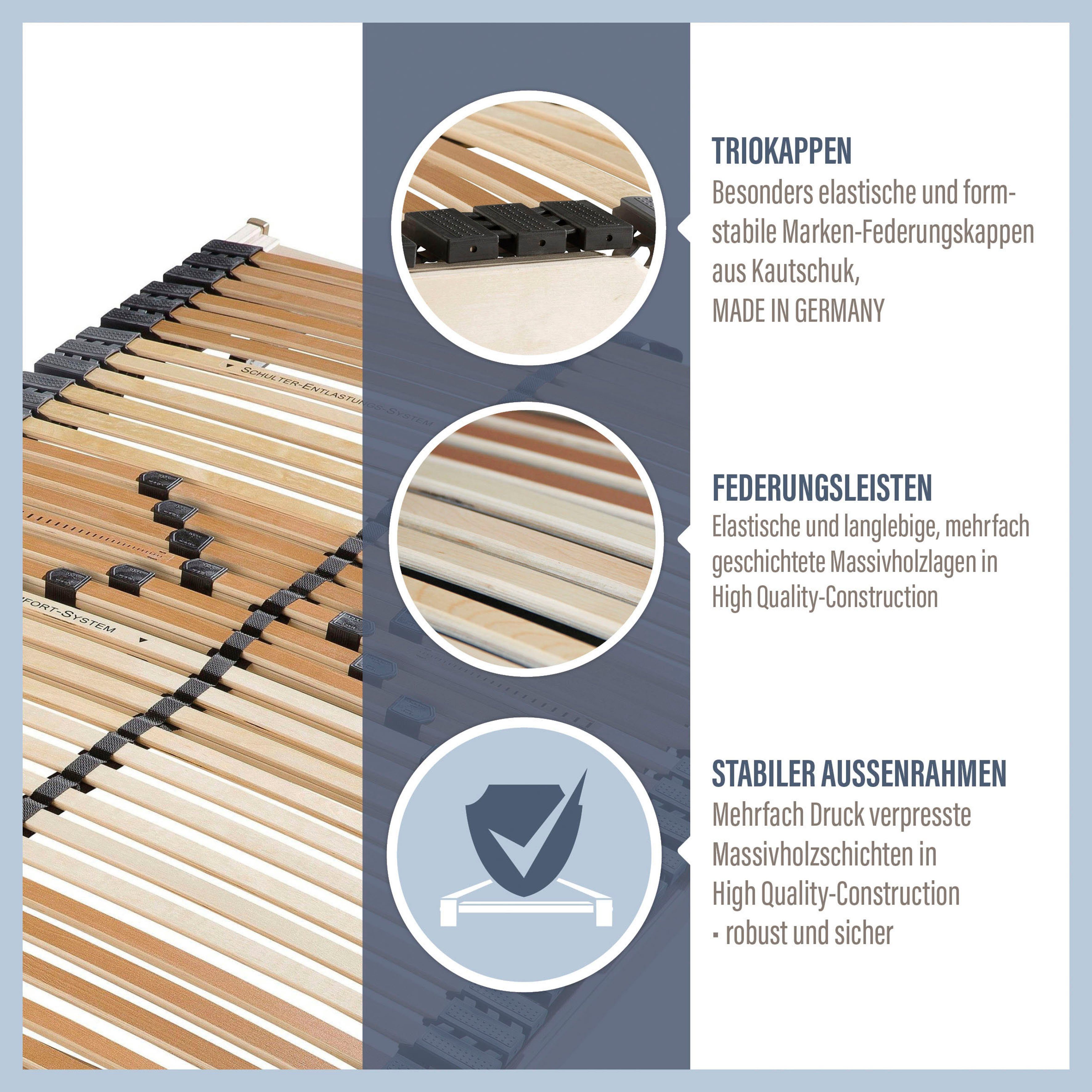 Lattenrost Comfort Lux, Beco, Kopfteil nicht verstellbar, Fußteil nicht ver günstig online kaufen