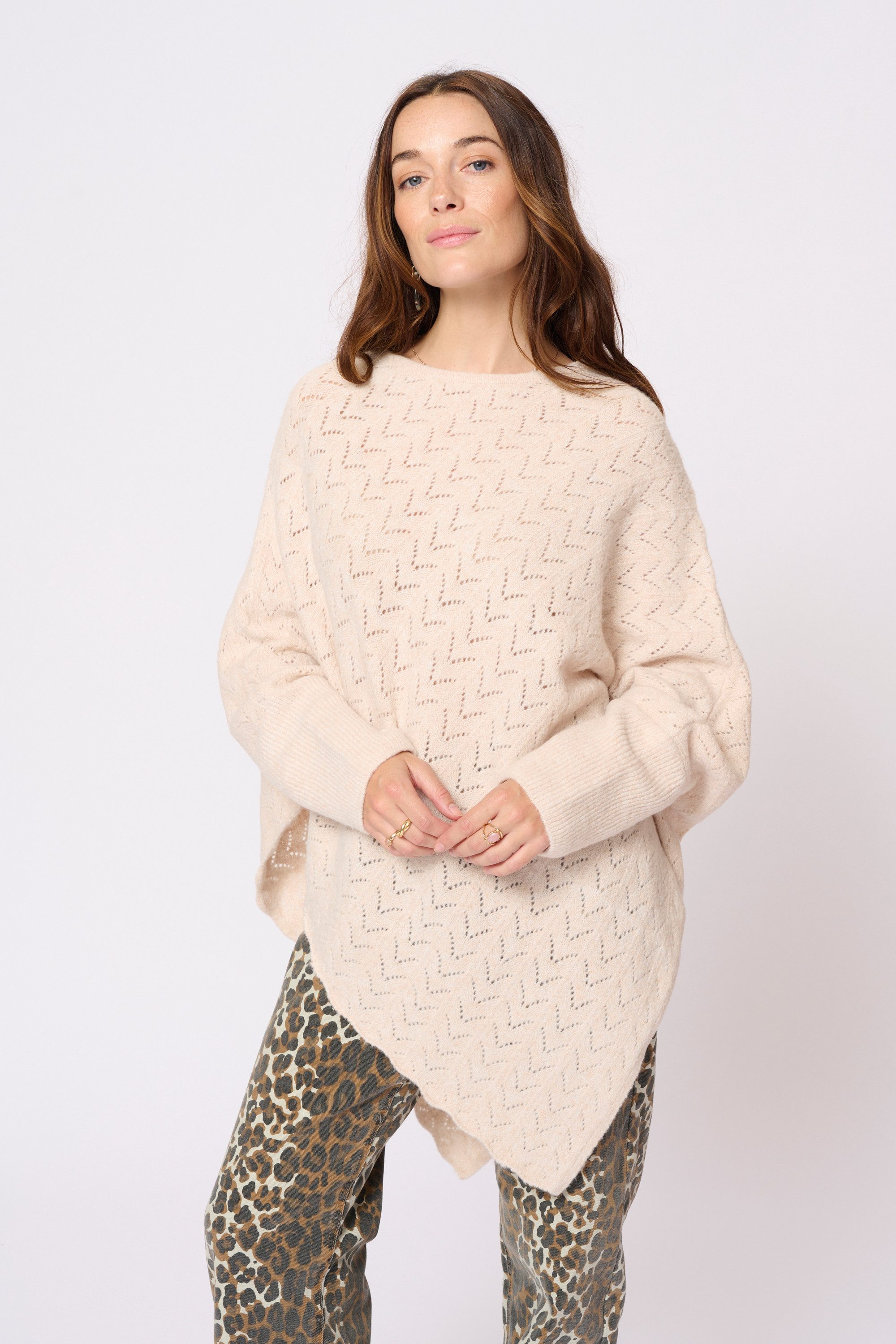 Cream Strickponcho Poncho CRHoliday
