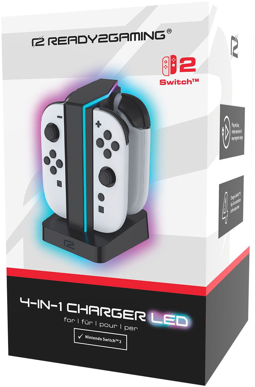 Ready2gaming Switch 2 4in1 Charger mit LED Beleuchtung Ladestation