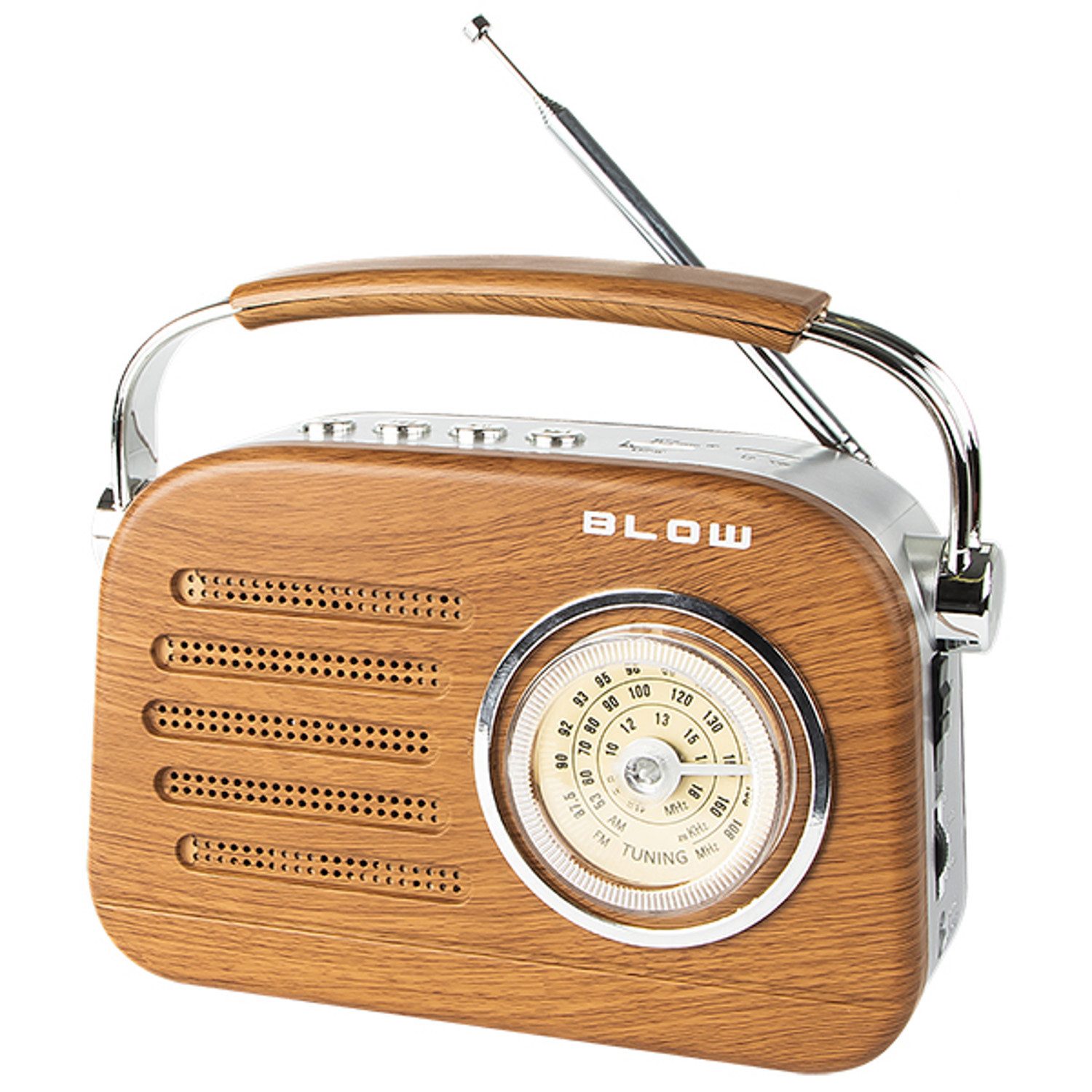 BLOW Mobiles analoges AM/FM Bluetooth Radio RA3 Retro-Radio (Batterie- und Netzstromversorgung)