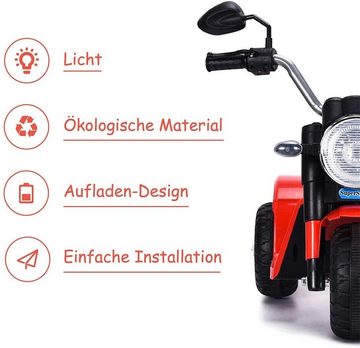 COSTWAY Elektro-Kindermotorrad, mit Scheinwerfer & Hupe, 3-4 km/h