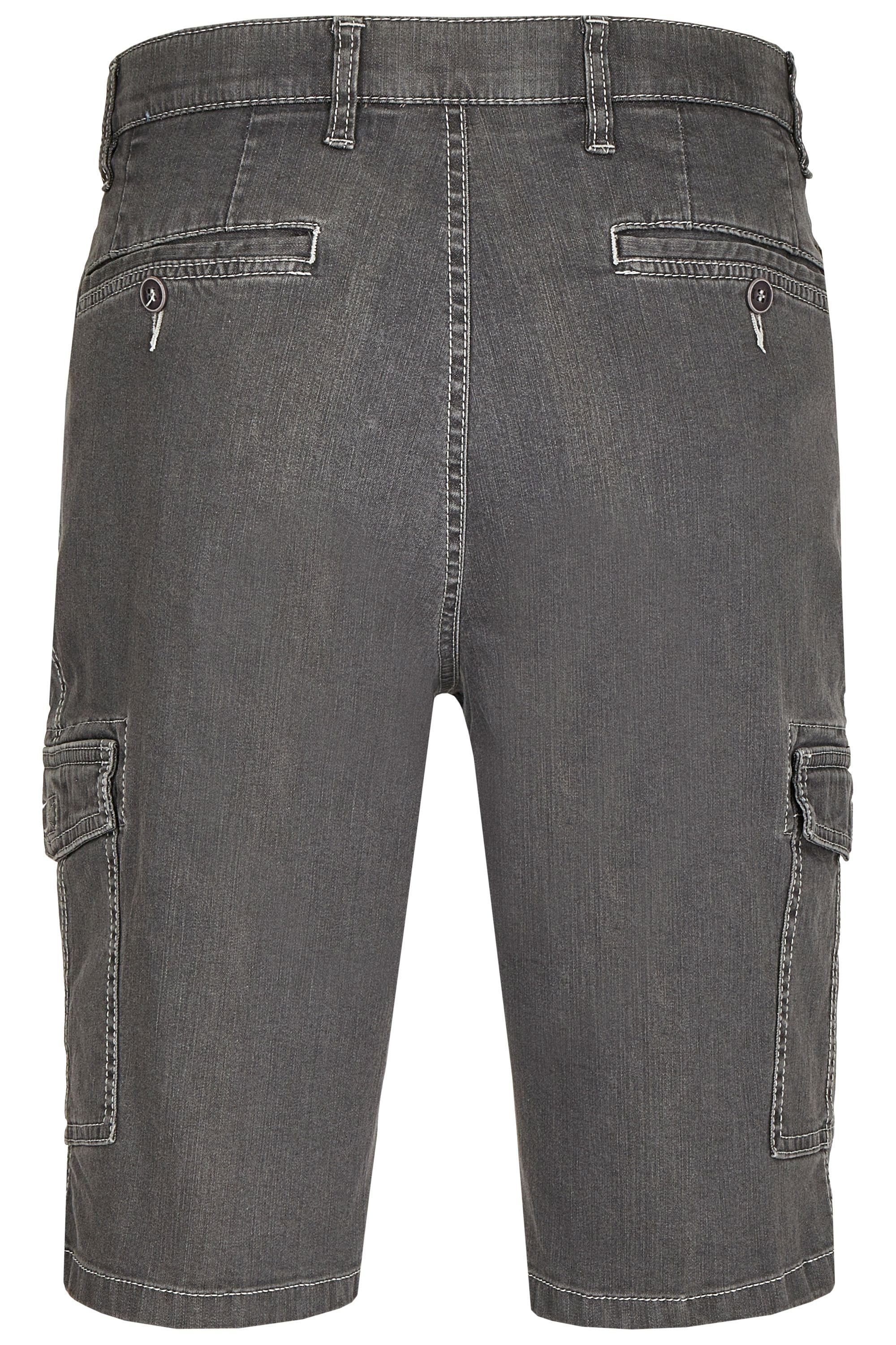 Perfect grey Herren aubi Cargo Sommer Modell Stretch Flex Fit High (54) Shorts aus Baumwolle Jeans Jeans Bequeme 616 aubi: