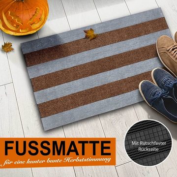 Fußmatte Türmatte Fulda Braun/Anthrazit, Sauberlaufmatte, Schmutzfangmatte, Karat, rechteckig, für den Innen- und überdachten Außenbereich