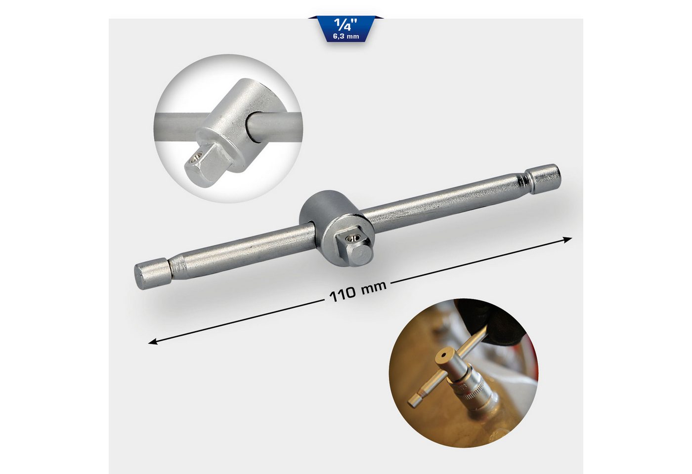Thumbnail - Brilliant Tools Bit- und Steckschlüsselset BRILLIANT TOOLS 1/4" Gleitgriff - BT020902