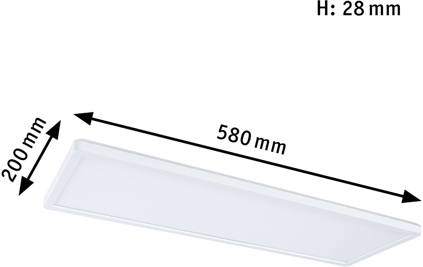 Panel LED LED Tageslichtweiß integriert, Paulmann Atria fest Shine,