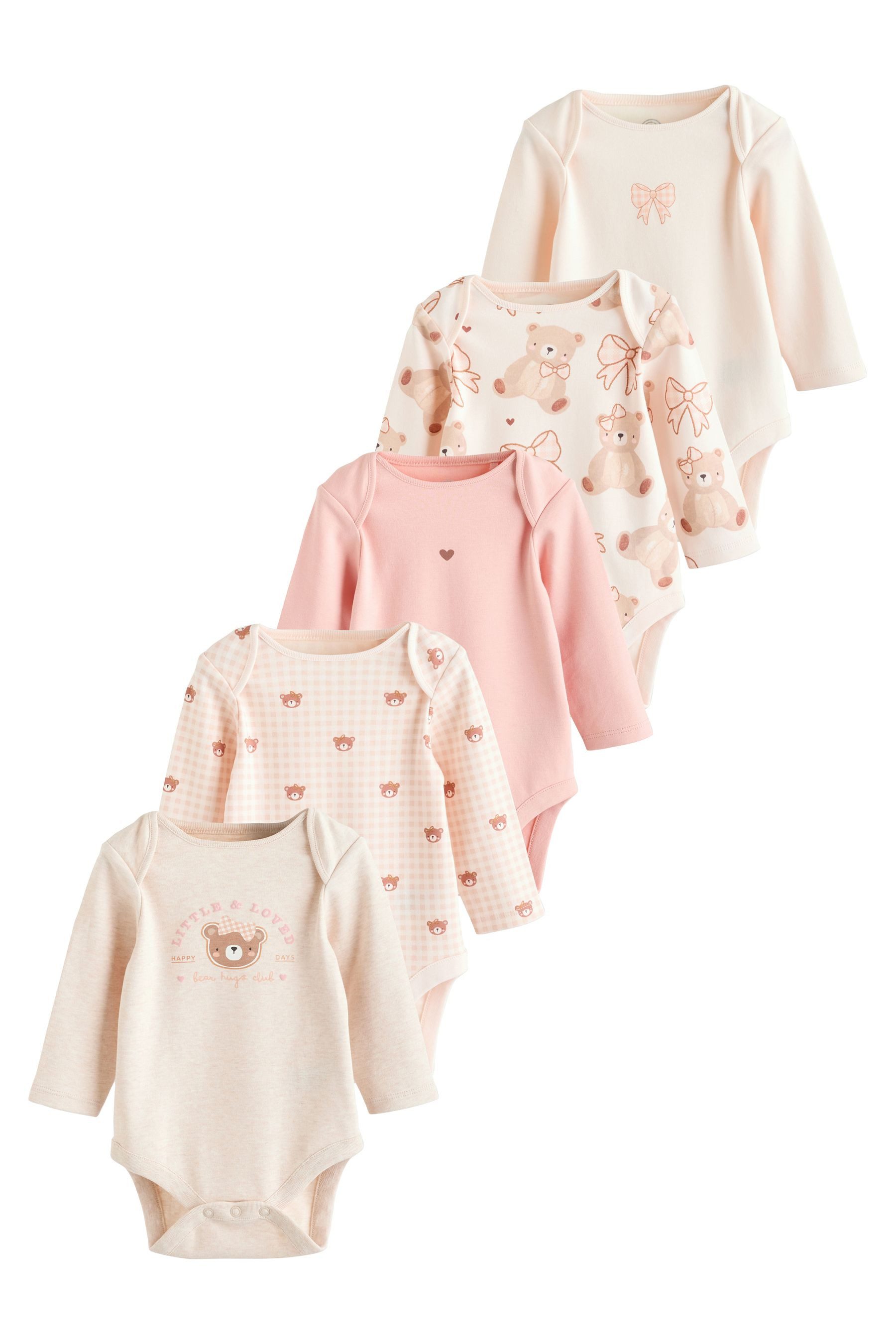 Next Langarmbody Baby-Bodys mit langem Arm, 5er-Pack (5-tlg)