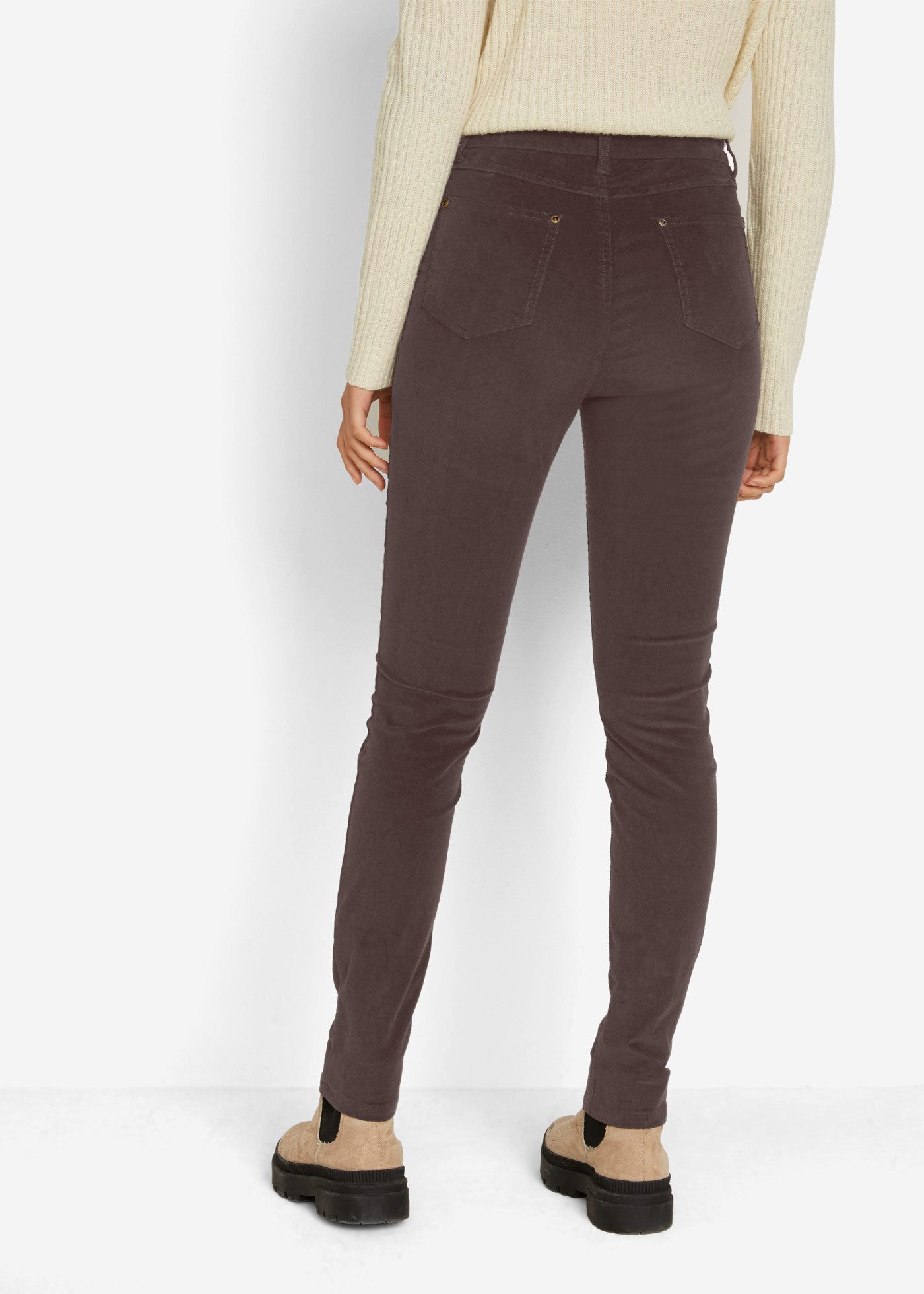 bonprix Cordhose (2-tlg) aus Baumwolle und Elasthan, schmale Passform, Skinny Fit