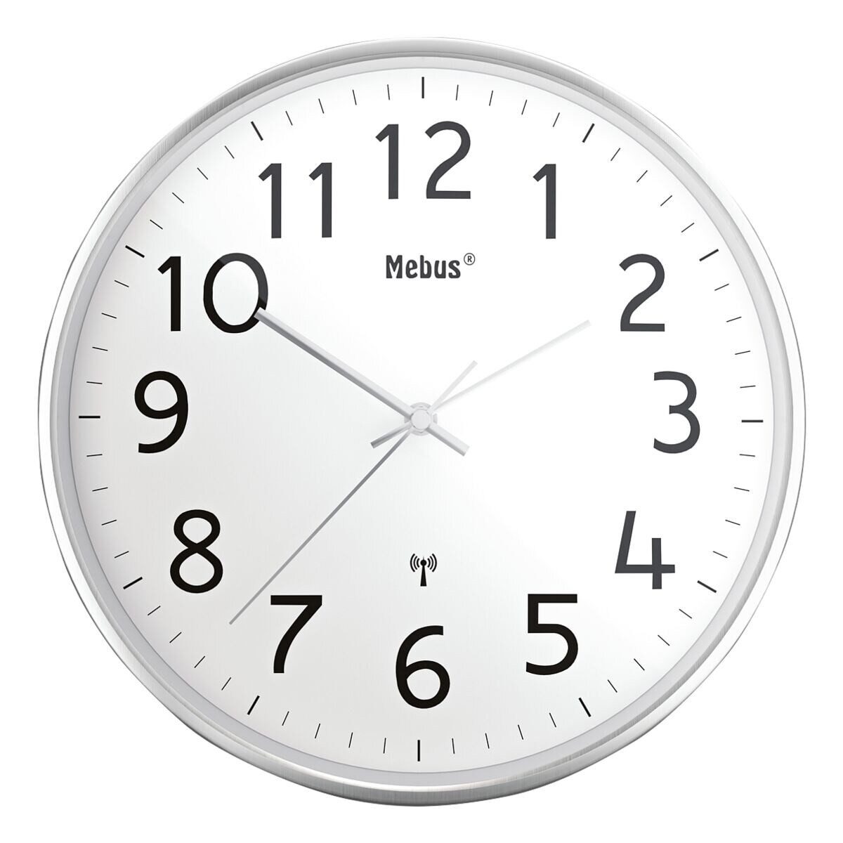 Mebus Funkwanduhr 52680 (mit Metallgehäuse, Ø 30,5 cm)