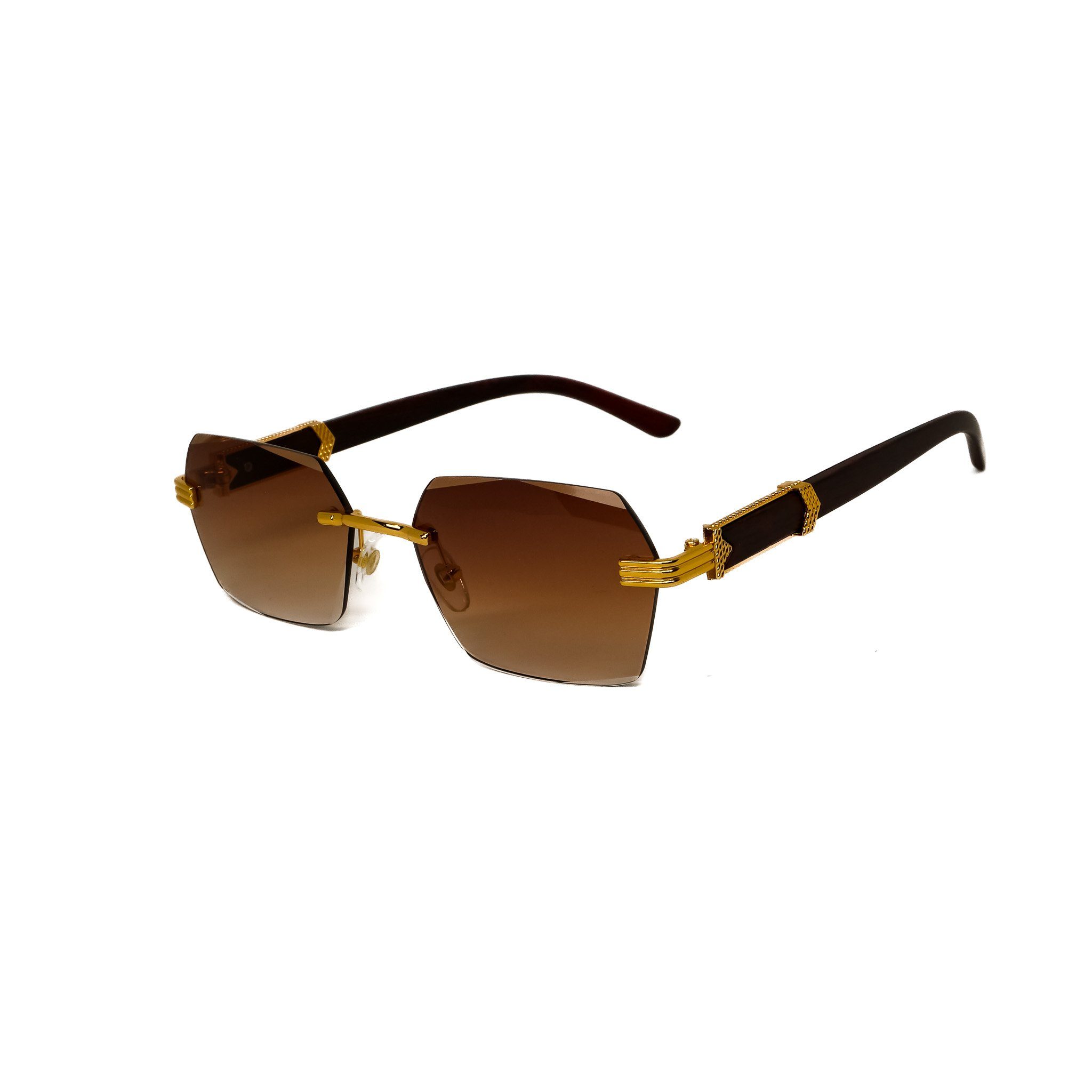 salazar.plus Sonnenbrille Randlos Rechteckig Unisex 2 Farben Rahmenlos Damen Herren Brille