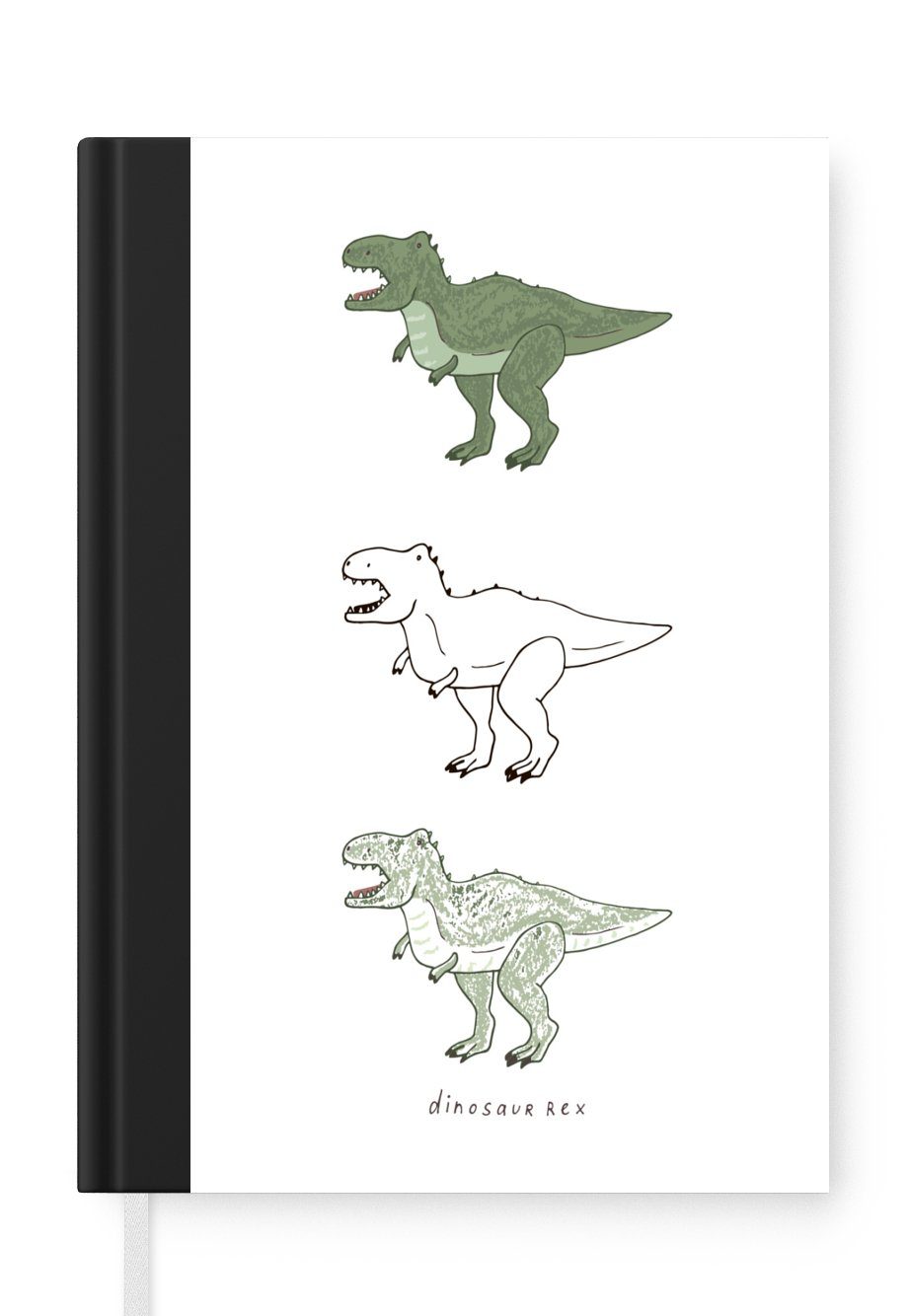 MuchoWow Notizbuch Tyrannosaurus - Kinderzimmer - Dinosaurier - Kinder - Kinder, Journal, Merkzettel, Tagebuch, Notizheft, A5, 98 Seiten, Haushaltsbuch