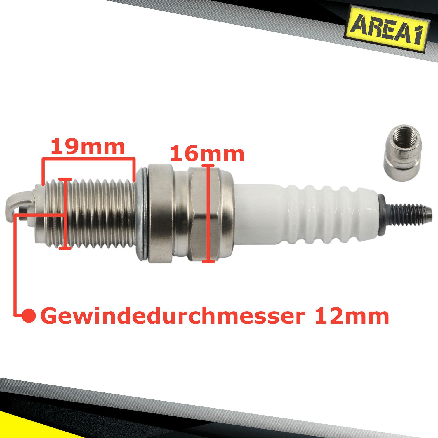 Area1 Zündkerze Motorroller Zündkerze Typ DCPR8E (entstört)