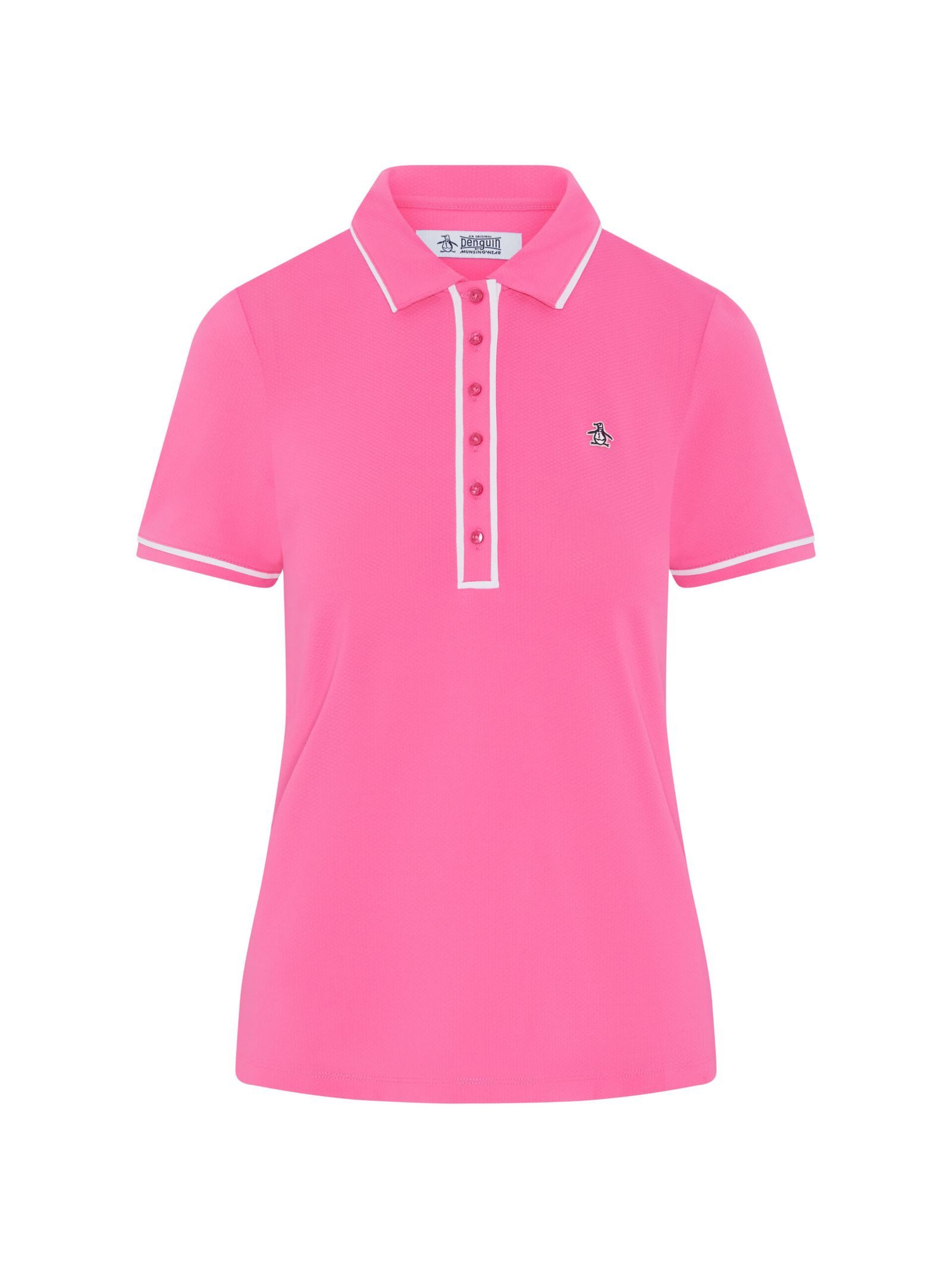 Original Penguin Poloshirt Penguin Kurzärmliges Performance-Golfpolo Veronica Damen (1-tlg) volle Bewegungsfreiheit