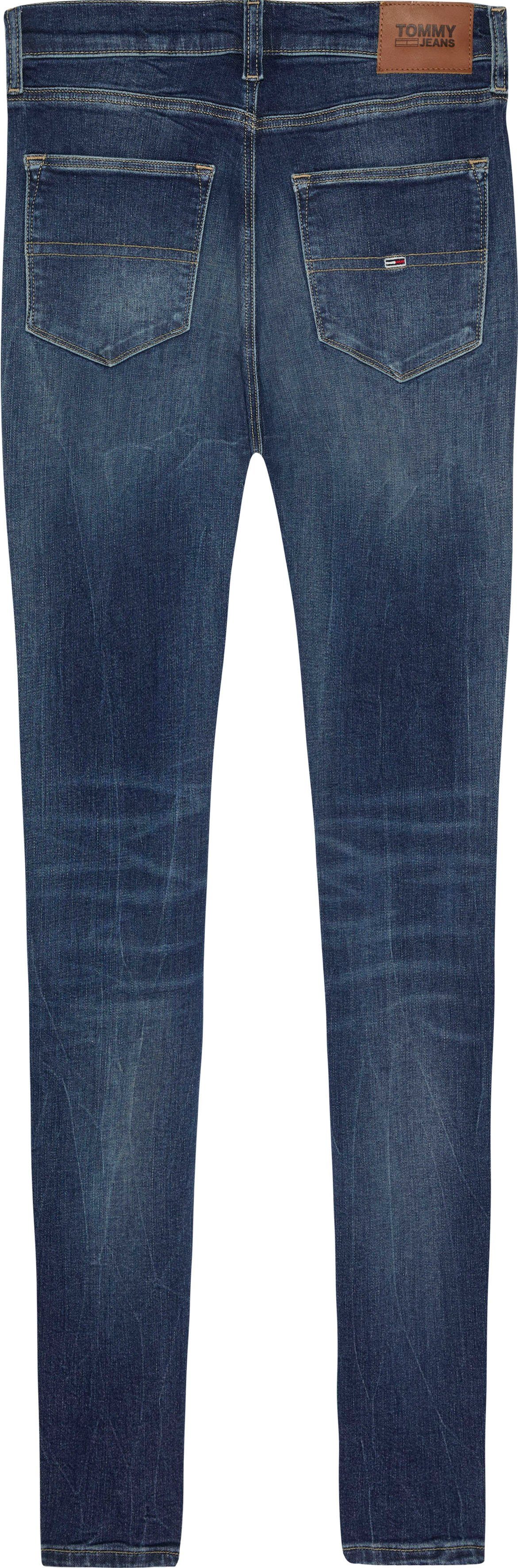SSKN HR Jeans dark_denim1 und Jeans Skinny-fit-Jeans mit Tommy Logobadge SYLVIA Labelflags CG4