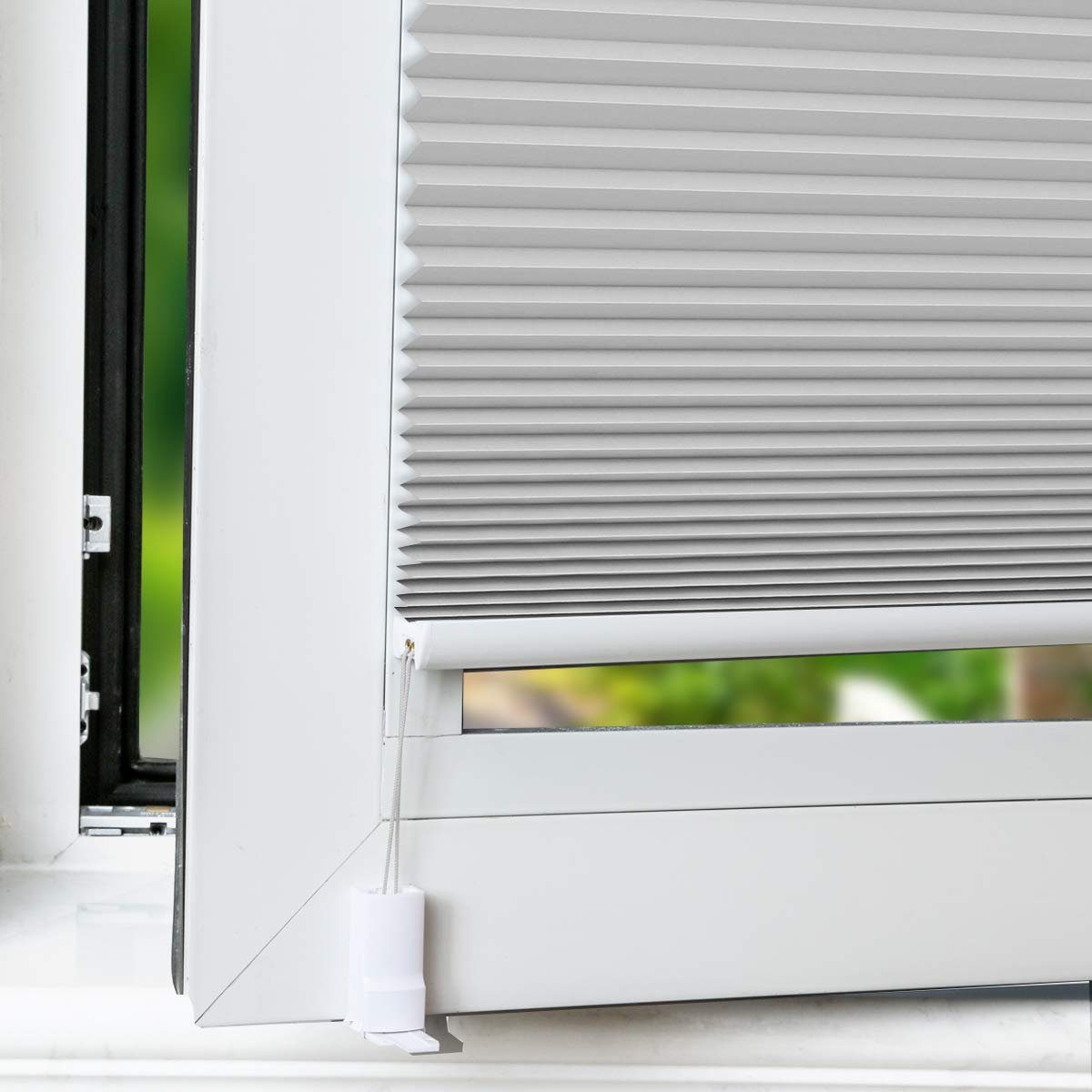 OUBO Plissee mit Klemmträger Sonnenschutz und Sichtschutz lichtdurchlässig günstig online kaufen