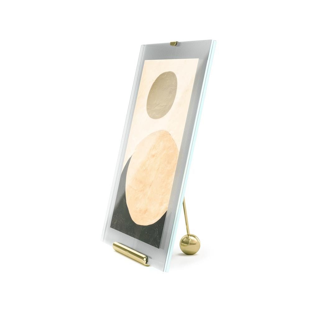Umbra Bilderrahmen Flute, aus Glas Messing 20x25 cm Staffelei Design