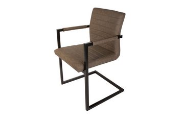 SAM® Essgruppe Vari, massives Akazienholz, Baumkante, Metallgestell und Stühle