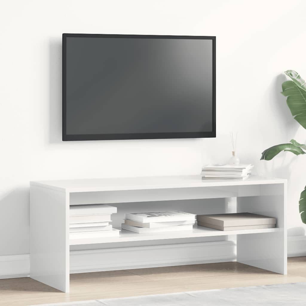 vidaXL TV-Schrank TV-Schrank Hochglanz-Weiß 100x40x40 cm günstig online kaufen