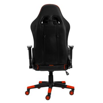 Hyrican Gaming-Stuhl "Striker Copilot" schwarz/rot, Kunstleder, ergonomischer Gamingstuhl, Bürostuhl, Schreibtischstuhl, geeignet für Jugendliche und Erwachsene