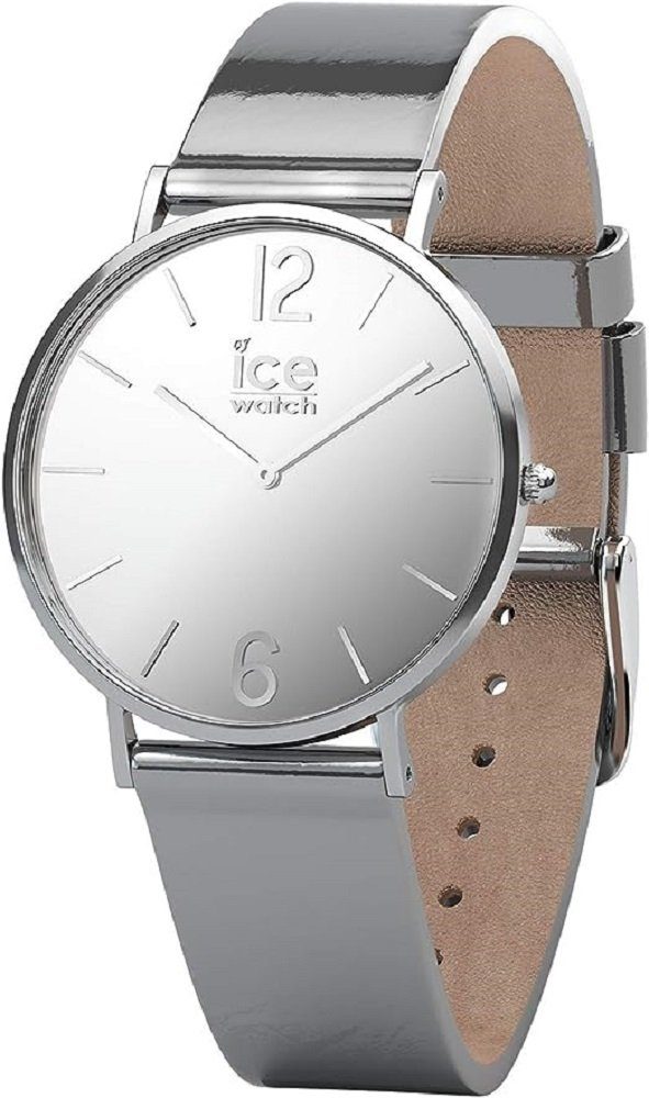 ice-watch Quarzuhr, ICE-WATCH - CITY sparkling Metal Silver - mit Lederarmb günstig online kaufen