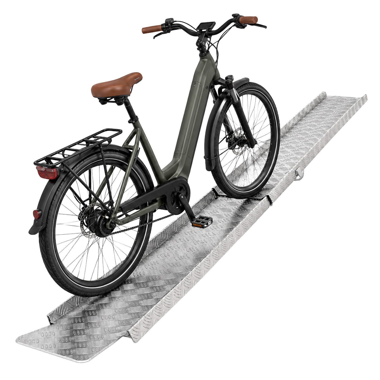 TRUTZHOLM Auffahrrampe Alu Auffahrschiene 150-270 cm verstellbar 50kg für E-Bike Fahrrad Mofa (Produkt, 1-St), Motocross