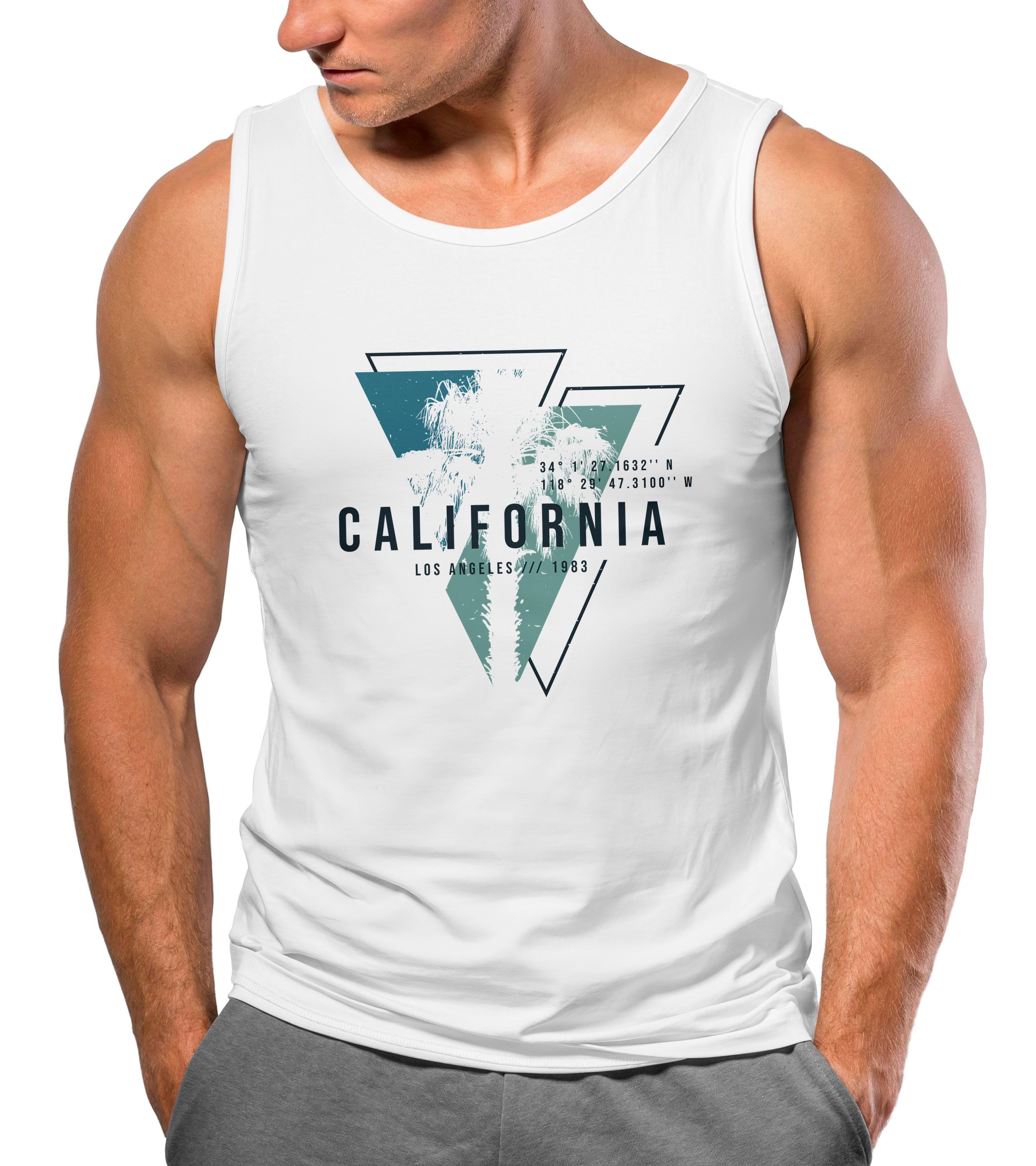 Neverless Tanktop Herren Tank-Top California Los günstig online kaufen