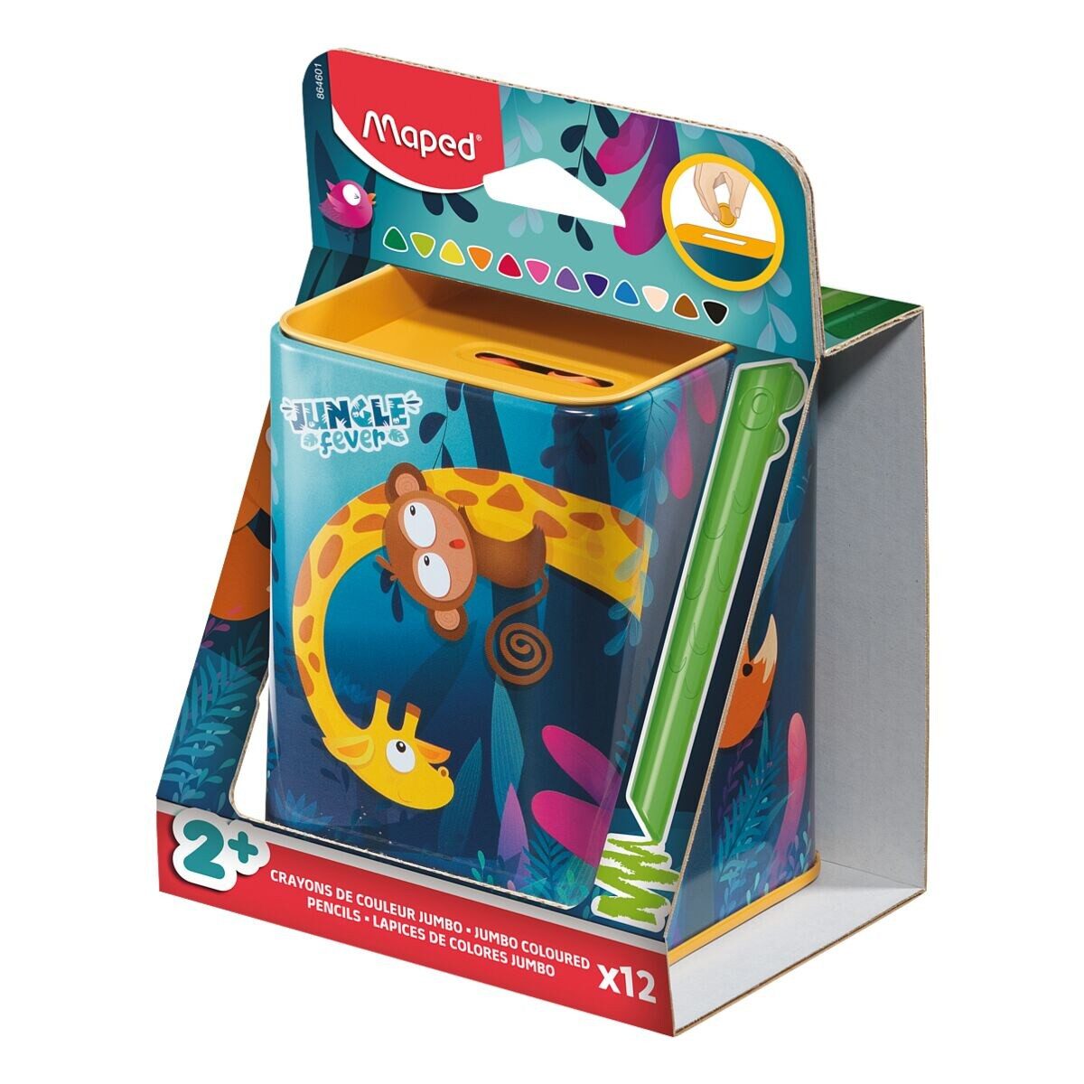 MAPED Buntstift COLOR'PEPS INFINITY, (12-tlg), 12 Farben, mit Metallbox