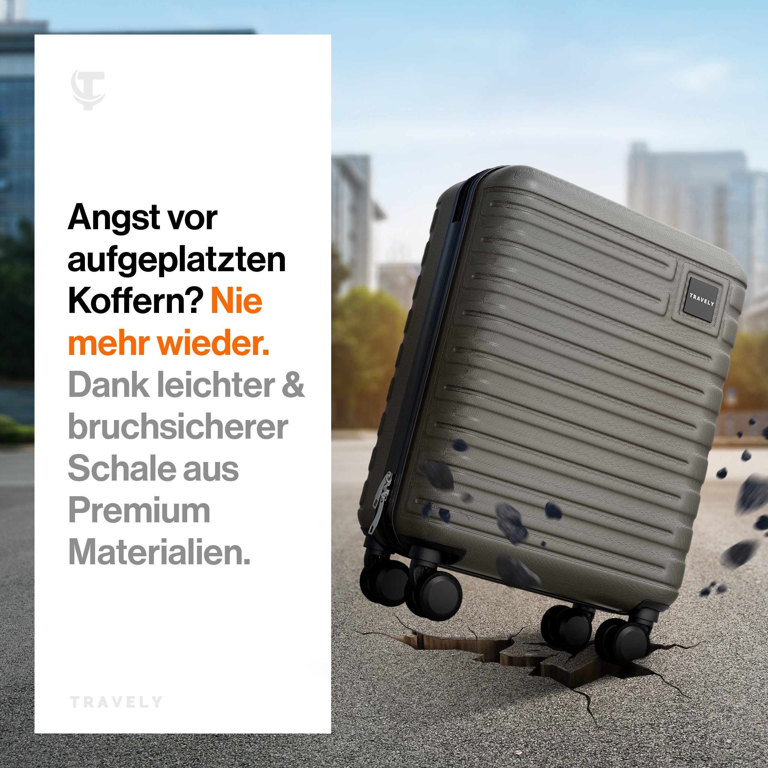 Travely Handgepäck-Trolley Polycarbonat Koffer - Reisekoffer, günstig online kaufen