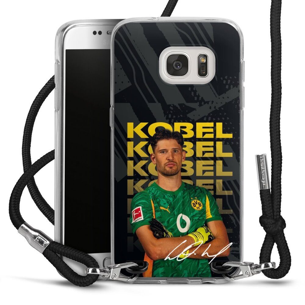 DeinDesign Handyhülle Borussia Dortmund Gregor Kobel BVB Gregor Kobel 25/26, Samsung Galaxy S7 Handykette Hülle mit Band Case zum Umhängen