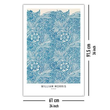 Close Up Poster William Morris Poster Blue Marigold 61 x 91,5 cm