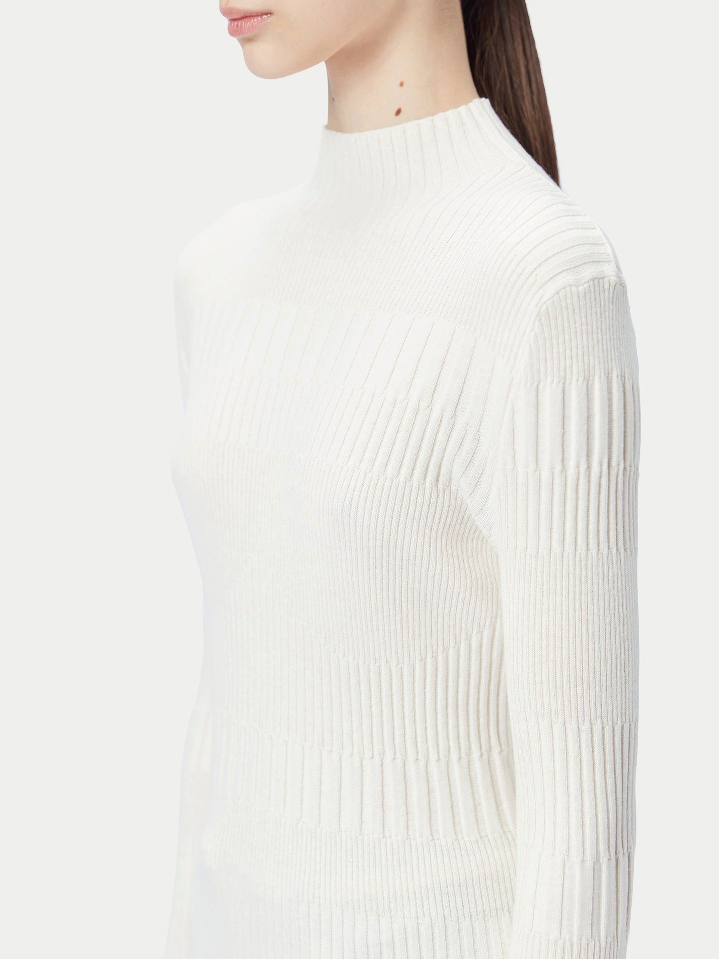 GOBI Cashmere Stehkragenpullover High-neck Ribbed Cotton günstig online kaufen