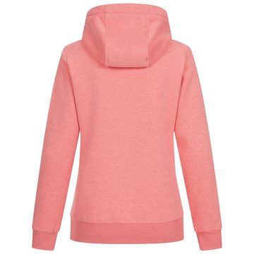 DEPROC Active Kapuzensweatshirt HildaCMYK II WOMEN weiche Fleecejacke mit Kängurutasche