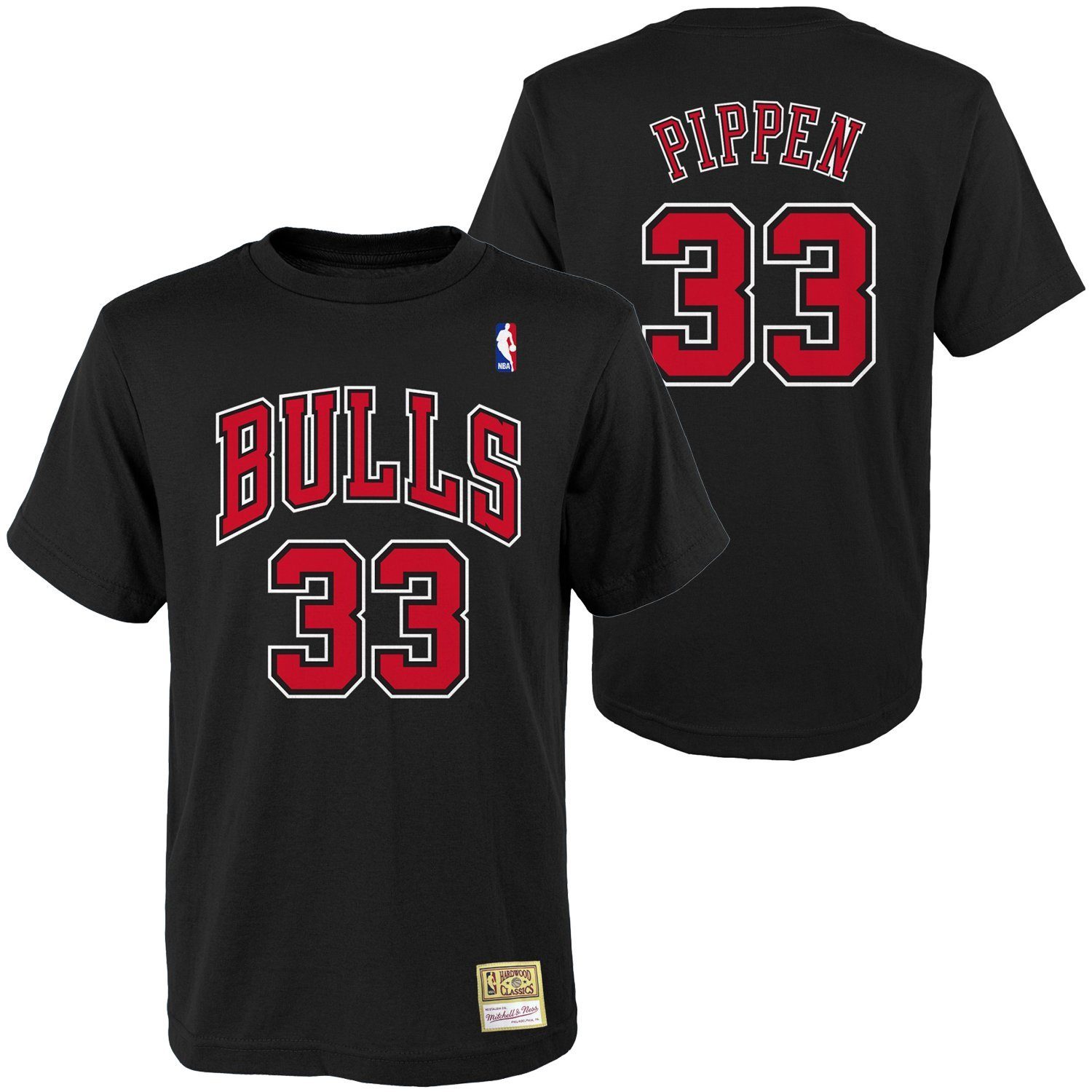 Print-Shirt / / Black Pippen Chicago Bulls Bulls Ness Scottie Red Chicago Mitchell &
