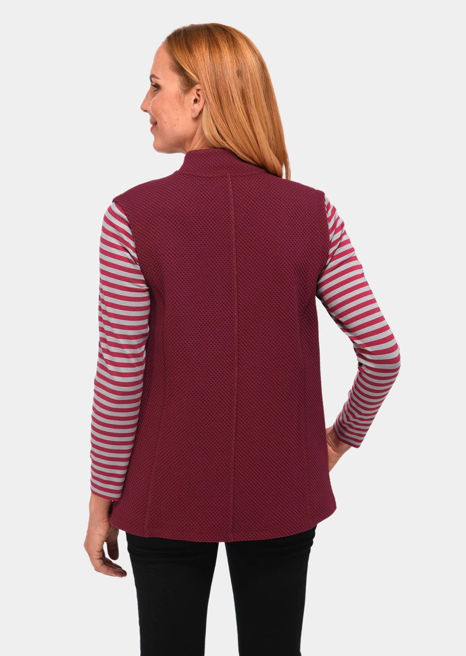 GOLDNER Kurzweste Bequeme Struktur-Jerseyweste