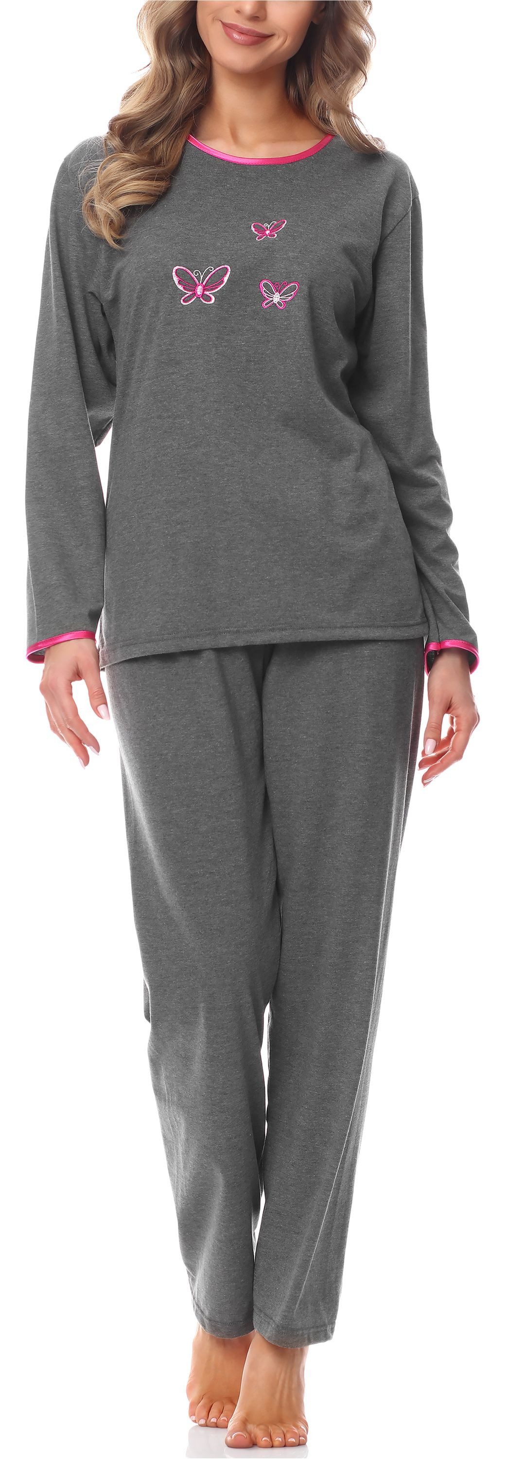 Merry Style Schlafanzug Damen Langarm Schlafanzug 91LW1