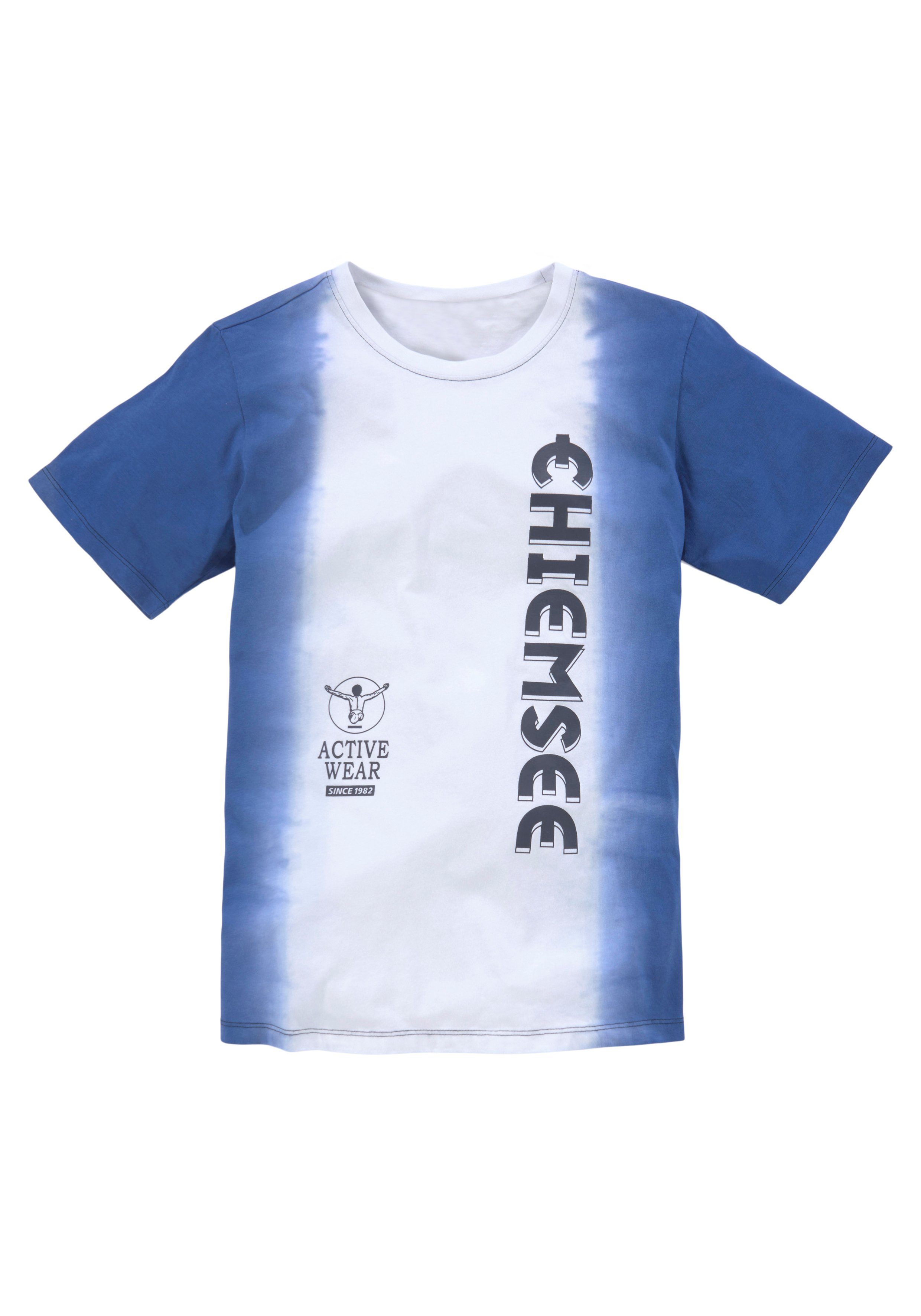 T-Shirt und Chiemsee Farbverlauf mit Dye coolem Logodruck Dip