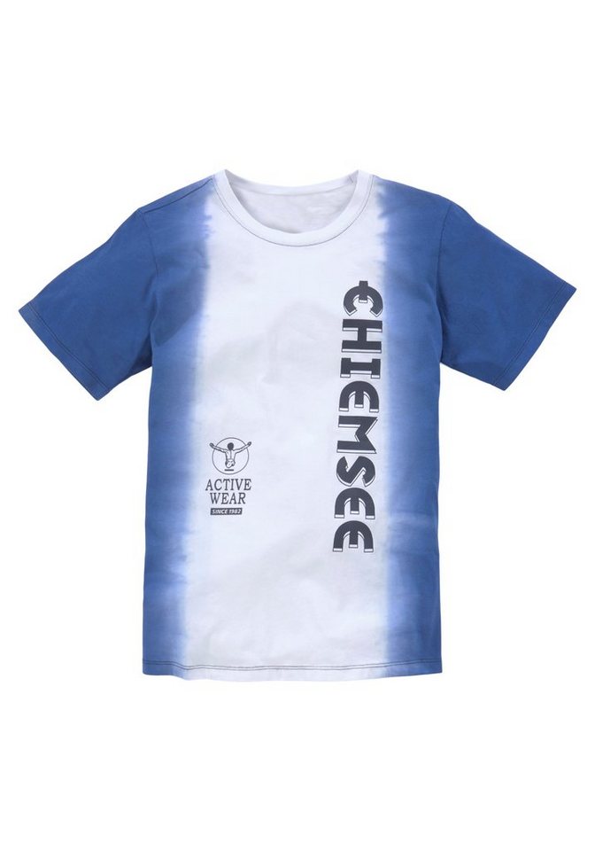 Chiemsee T-Shirt Dip Dye mit coolem Farbverlauf und Logodruck