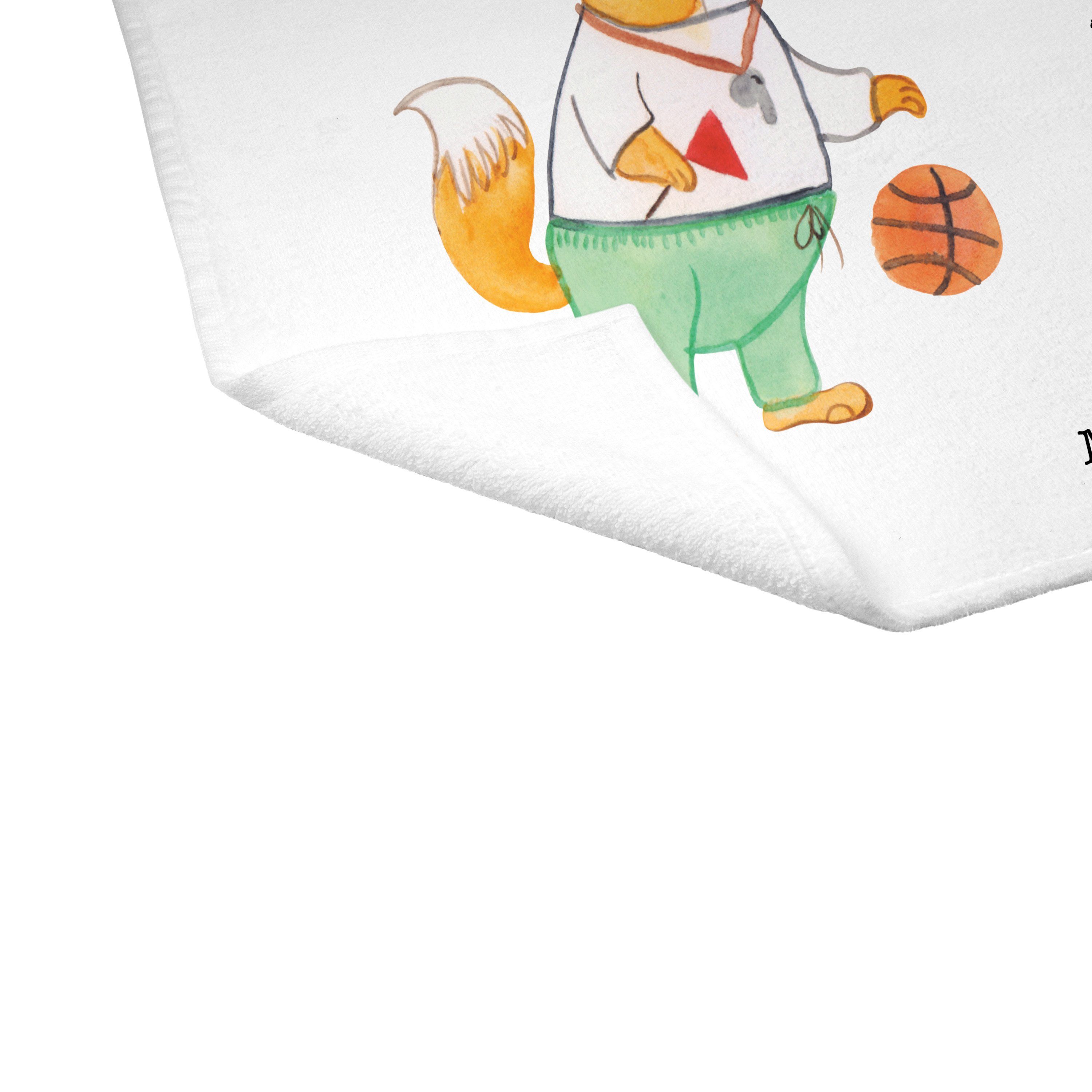 Panda Geschenk, (1-St) Basketballcoach, Handtuch - - Weiß Mr. & Mrs. aus Leidenschaft Basketballtrainer