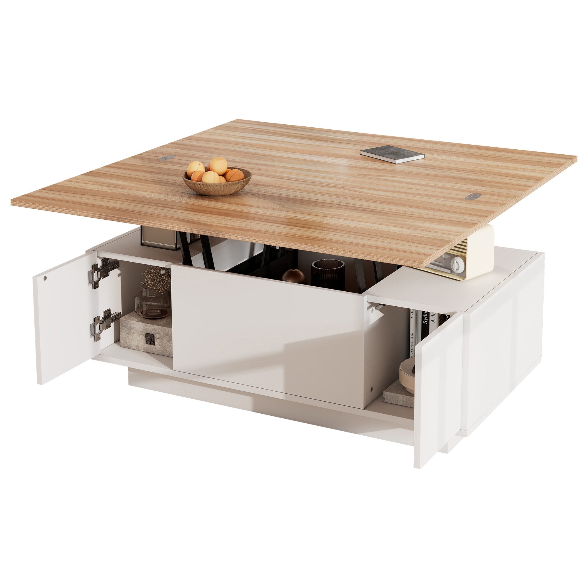 OKWISH Couchtisch mit Doppel-Hebemechanismus (Satztisch, Wohnzimmertisch, B günstig online kaufen