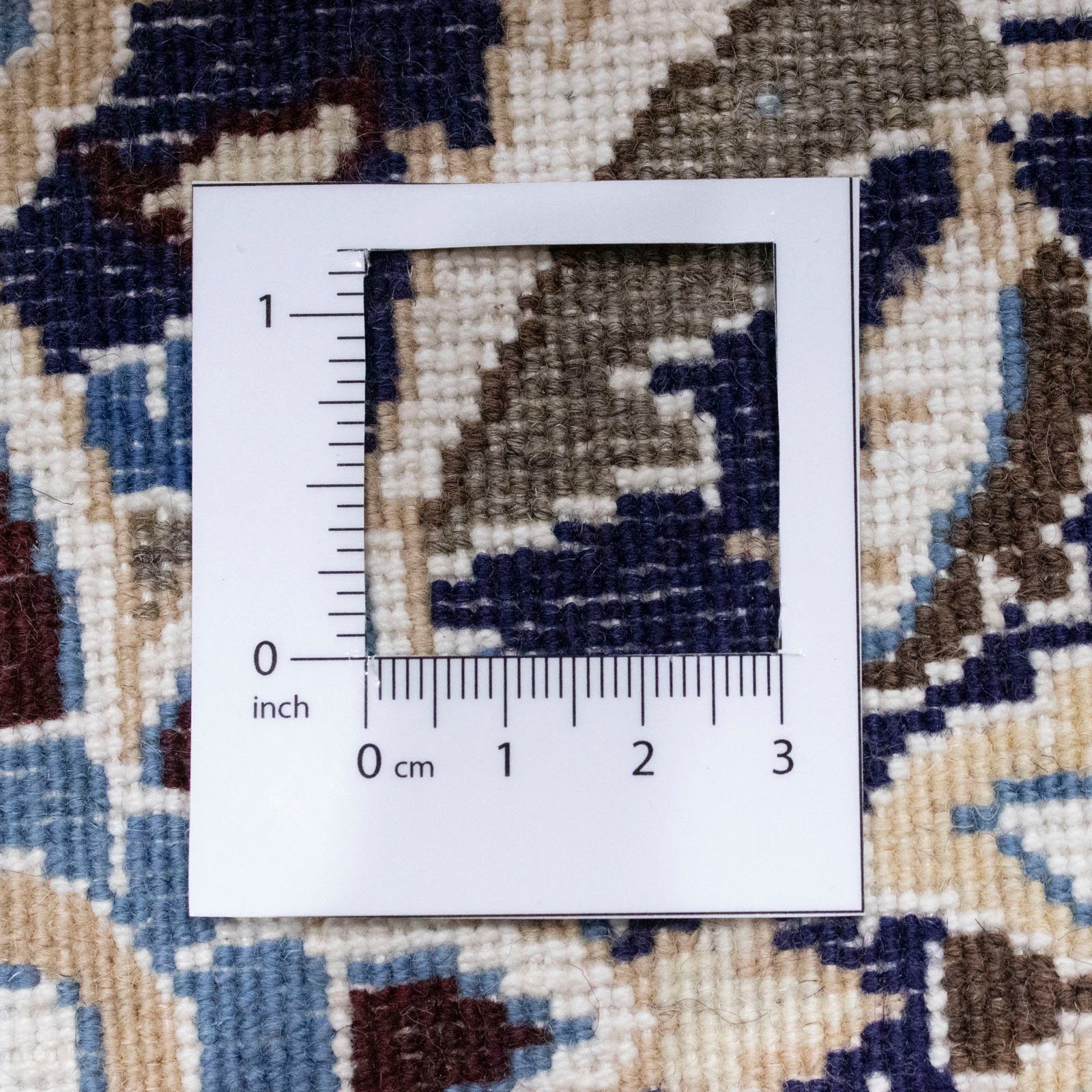 Wollteppich Nain 9la Teppich 7 mm rechteckig, morgenland, blau, Höhe: handgeknüpft