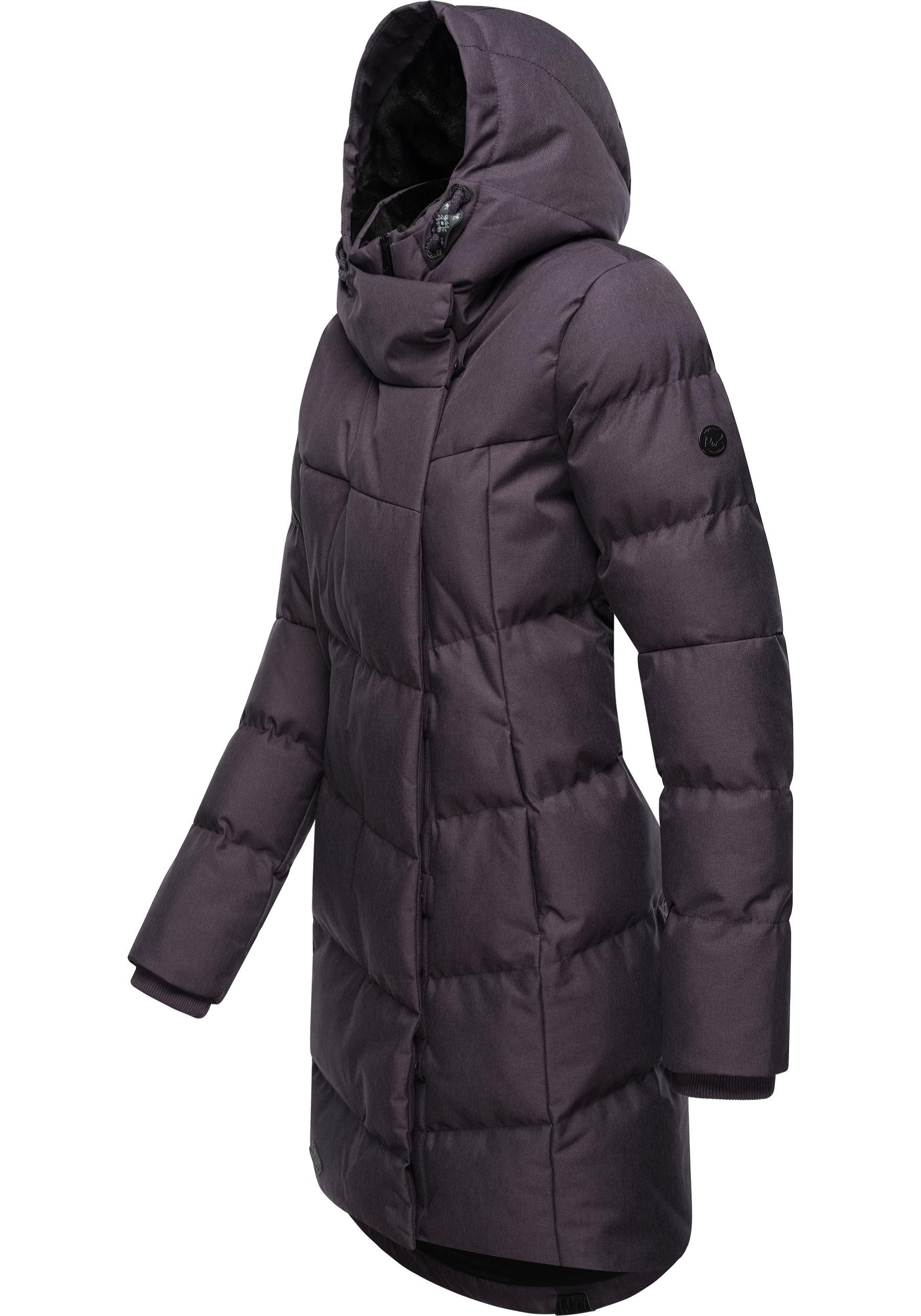 Ragwear Wintermantel Pavla stylischer Winterparka mit Teddyfutter und Kapuze