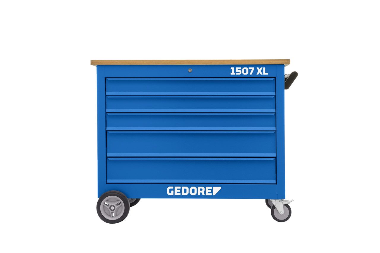 Gedore Werkbank 1507 XL 03200 Rollwerkbank mit 5 Schubladen